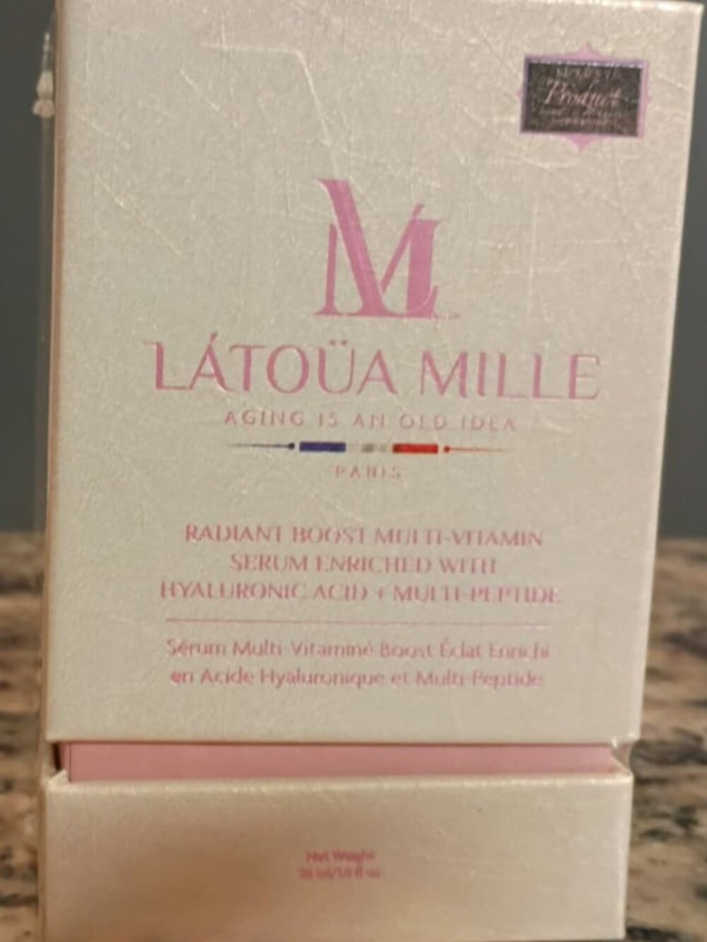 LATOUA MILLE RADIANT BOOST MULTI-VITAMIN SERUM-HYALURONIC ACID-MULTI-PEPTIDE-1oz